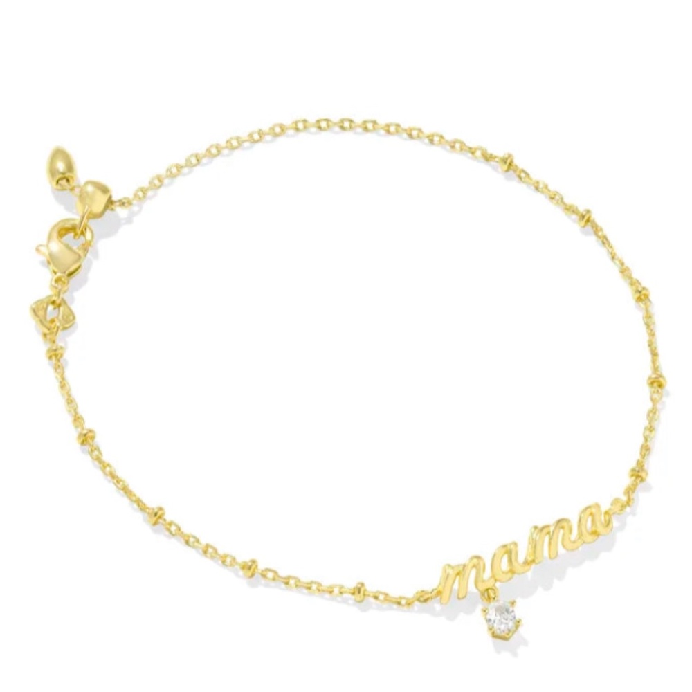 Kendra Scott Mama Gold Crystal Delicate Chain Bracelet